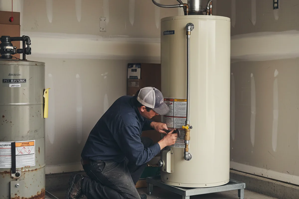 Water heater and shutoff valve replacement in Lincolnwood